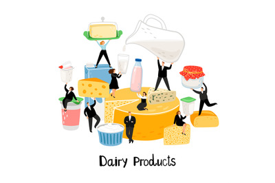 Diary products illustration