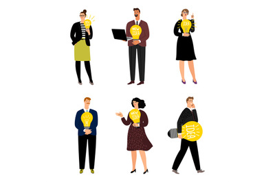 Business people have new ideas vector collection