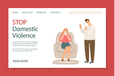 Stop domestic violence landing page