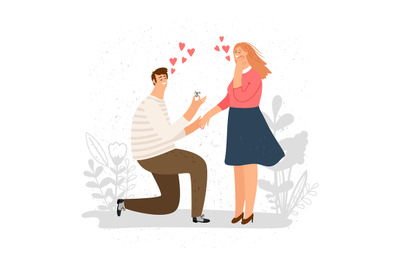 Man on knees proposing