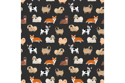 Cute decorative dogs pattern