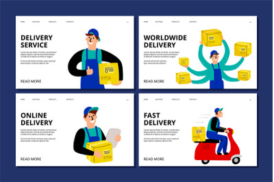 Delivery service landing page