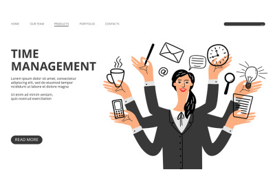 Time management landing page