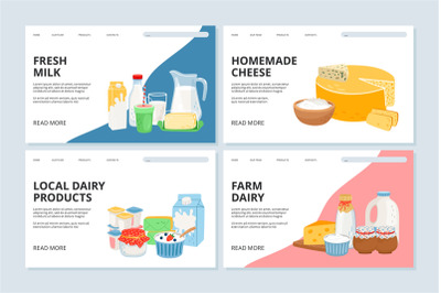 Farm dairy landing page