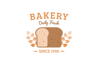bread bakery logo, symbol, label, badge vector with wheat ornament
