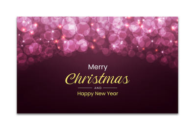 Merry Christmas and New Year design with luxurious and sparkling feel