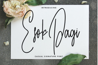 Esok Pagi Casual Signature Font