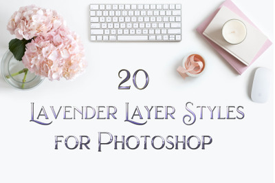 20 Lavender Layer Styles for Photoshop