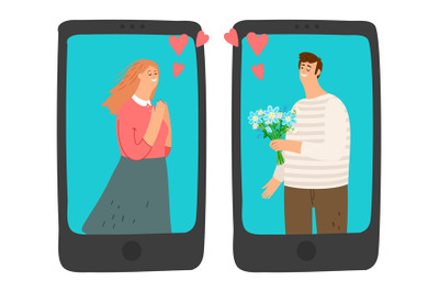 Online dating illustration