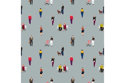 Cartoon people pattern