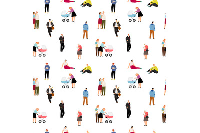 Cartoon people pattern