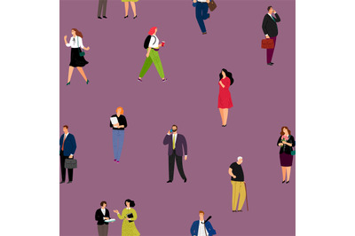 People seamless pattern