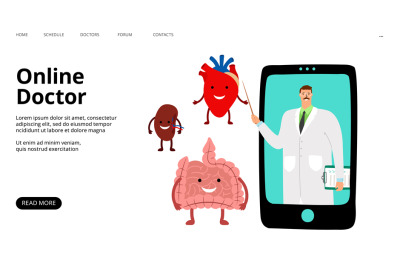 Online doctor landing page.