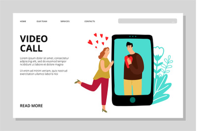 Video call landing page