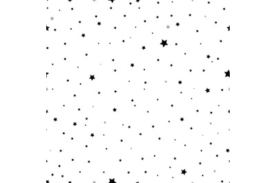 Falling stars seamless pattern. Scandinavian vector texture with rando