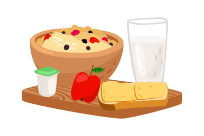 Tasty breakfast illustration