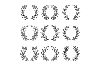 Laurel wreath award icons