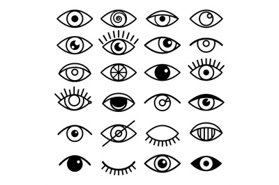 Outline eye icons