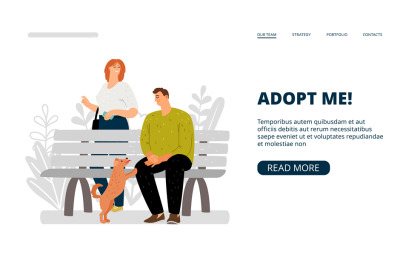 Pets adoption banner