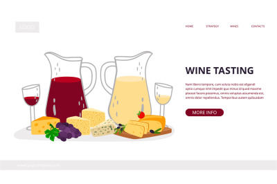 Wine tasting landing page