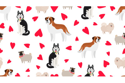 Dogs seamless pattern