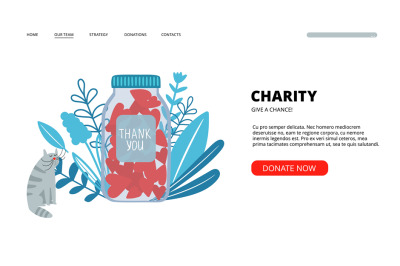 Charity landing page