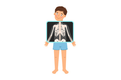 Cartoon BOY patient xray