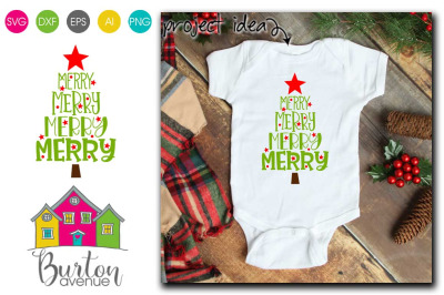 Merry Tree Christmas SVG| Christmas SVG File