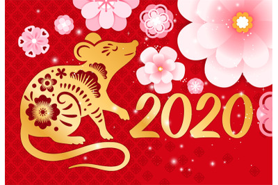 Rat new year 2020 banner