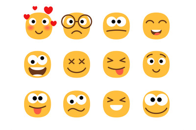 Fun smile emoticons faces.