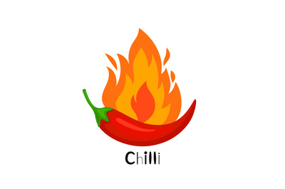 Hot chilli burning pepper