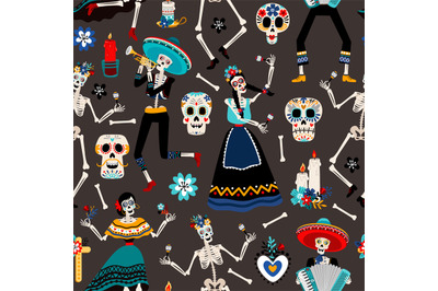 Mexican day of the dead pattern