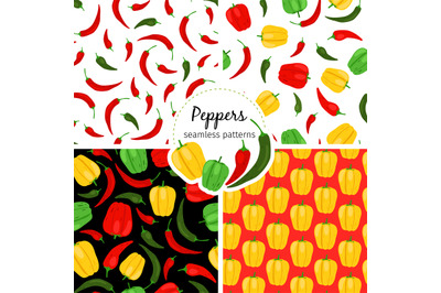 Chilli and bell pepper patterns