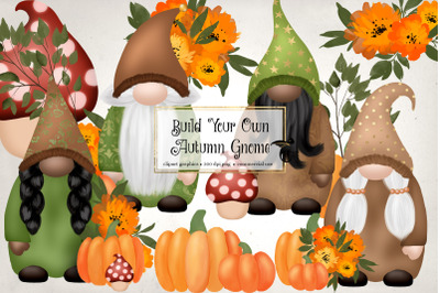 Autumn Gnome Clipart