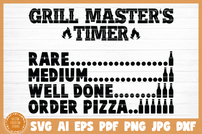 BBQ Grill Timer SVG Cut File