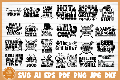 BBQ Grill Bundle SVG Cut Files