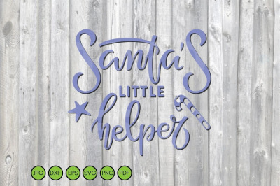 Christmas SVG. Santa&#039;s little Helper Phrase for holiday baby