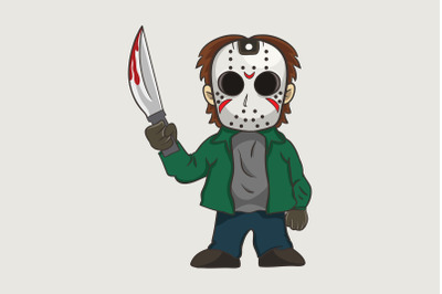 Halloween with Jason Voorhees and sword