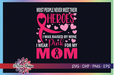 I wear pink for my mom breastcancer