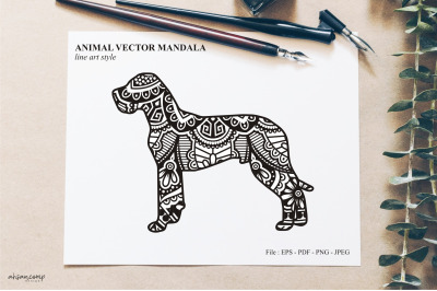 Animal Vector Mandala Line Art Style