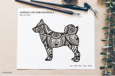 Animal Vector Mandala Line Art Style