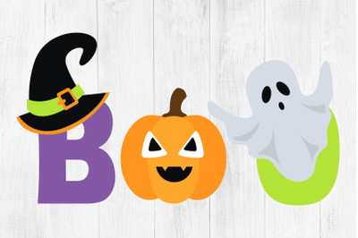 Boo SVG, Halloween Boo, Halloween Sayings, Ghost, Pumpkin