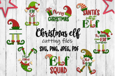 Christmas elf set. Svg cutting files.