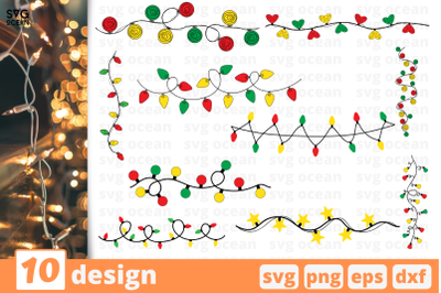 Christmas Lights SVG bundle