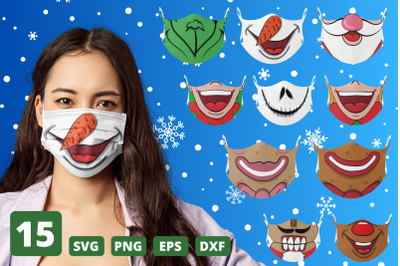 Christmas face mask patterns