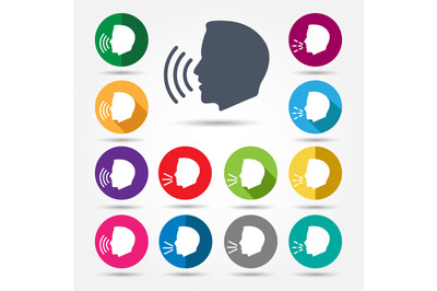 Talk or speak icons