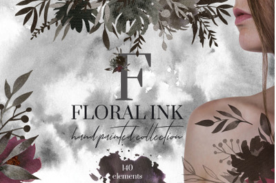 Floral Ink Hand Painted Collection