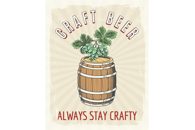 Craft beer vintage poster