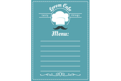 bakery cafe menu template