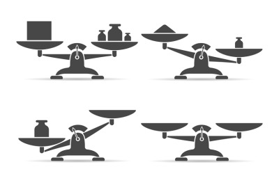 Balance weight scale.